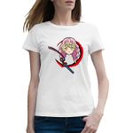 Fashion, accesorii si bijuterii - Femei - Imbracaminte femei - Tricouri si topuri femei - Tricou femei Demon Slayer Mitsuri Kanroji Demoni Horror, alb, marime 2XL - Infinity.ro