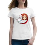 Fashion, accesorii si bijuterii - Femei - Imbracaminte femei - Tricouri si topuri femei - Tricou femei Demon Slayer Sabito Japan Girl, alb, marime 2XL - Infinity.ro