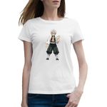 Fashion, accesorii si bijuterii - Femei - Imbracaminte femei - Tricouri si topuri femei - Tricou femei Demon Slayer Sanemi Samurai Boy, alb, marime 2XL - Infinity.ro