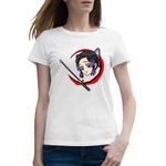 Fashion, accesorii si bijuterii - Femei - Imbracaminte femei - Tricouri si topuri femei - Tricou femei Demon Slayer Shinobu Kocho Ninja Girl, alb, marime 2XL - Infinity.ro