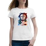 Fashion, accesorii si bijuterii - Femei - Imbracaminte femei - Tricouri si topuri femei - Tricou femei Demon Slayer Tanjiro Kamado Tiktok, alb, marime 2XL - Infinity.ro