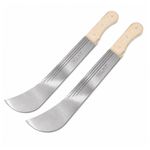 Sport si Outdoor - Camping - Cutite, bricege si accesorii - Cutite si bricege - Set doua macete Otel Inoxidabil DEPOX®, Maner Lemn Natural, pentru Gradinarit, Agricultura, Silviculturam, 55 cm - Infinity.ro