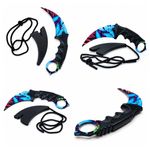 Sport si Outdoor - Camping - Cutite, bricege si accesorii - Cutite si bricege - Cutit  karambit DEPOX®, 22 cm, multicolor, teaca inclusa - Infinity.ro
