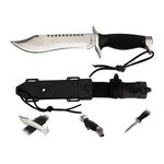 Sport si Outdoor - Camping - Cutite, bricege si accesorii - Cutite si bricege - Cutit tactic cu lama fixa pentru activitati outdoor si supravietuire DEPOX®, otel inoxidabil, 30 cm - Infinity.ro