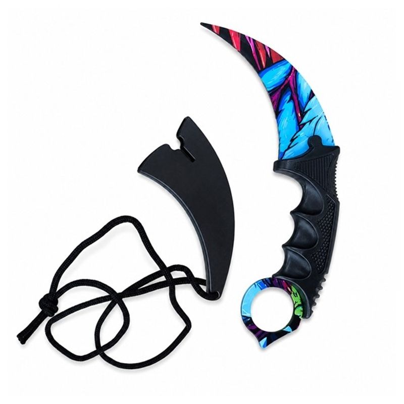 Sport si Outdoor - Camping - Cutite, bricege si accesorii - Cutite si bricege - Set doua cutite karambit DEPOX®, 22 cm, multicolor, teaca inclusa - Infinity.ro