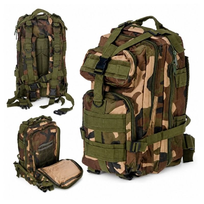 Sport si Outdoor - Articole de voiaj - Rucsacuri - Rucsac Tactic Militar de Supravietuire 28L DEPOX®, Camuflaj, Compartimente Multiple, Sistem MOLLE - Infinity.ro