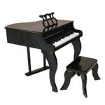 TV, Audio-Video si Foto - Instrumente muzicale - Instrumente clasice - Pian de lemn pentru copii, scaun inclus, 48 cm, negru - Infinity.ro
