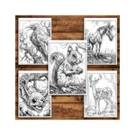 Carti si Birotica - Carti - Carti pentru copii - Carti de colorat - Carte de colorat antistres , 25 de ilustratii Animale Zombie, 56 pagini, A5 - Infinity.ro