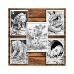 Carti si Birotica - Carti - Carti pentru copii - Carti de colorat - Carte de colorat antistres , 25 de ilustratii Animale Zombie, 56 pagini, A5 - Infinity.ro