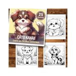 Carti si Birotica - Carti - Carti pentru copii - Carti de colorat - Carte de colorat antistres , 25 de ilustratii Catei Kawaii, 56 pagini, A5 - Infinity.ro