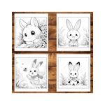Carti si Birotica - Carti - Carti pentru copii - Carti de colorat - Carte de colorat antistres , 25 de ilustratii Iepurasi Kawaii, 56 pagini, A5 - Infinity.ro