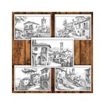Carti si Birotica - Carti - Carti pentru copii - Carti de colorat - Carte de colorat antistres , 25 de ilustratii Sate Italiene, 56 pagini, A5 - Infinity.ro