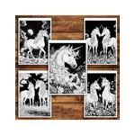 Carti si Birotica - Carti - Carti pentru copii - Carti de colorat - Carte de colorat antistres , 29 de ilustratii Unicorni pe cerul noptii, 64 pagini, A5 - Infinity.ro