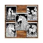 Carti si Birotica - Carti - Carti pentru copii - Carti de colorat - Carte de colorat antistres , 29 de ilustratii Unicorni pe cerul noptii, 64 pagini, A5 - Infinity.ro