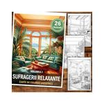 Carti si Birotica - Carti - Carti pentru copii - Carti de colorat - Carte de colorat antistres , 26 de ilustratii Sufragerii relaxante - Volumul I, 58 pagini, A5 - Infinity.ro