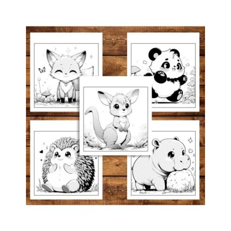 Carti si Birotica - Carti - Carti pentru copii - Carti de colorat - Carte de colorat antistres , 30 de ilustratii Animalute Adorabile, 66 pagini, A5 - Infinity.ro