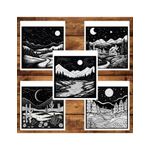 Carti si Birotica - Carti - Carti pentru copii - Carti de colorat - Carte de colorat antistres , 26 de ilustratii Peisaje Nocturne - Volumul II, 58 pagini, A5 - Infinity.ro