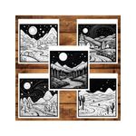 Carti si Birotica - Carti - Carti pentru copii - Carti de colorat - Carte de colorat antistres , 26 de ilustratii Peisaje Nocturne - Volumul II, 58 pagini, A5 - Infinity.ro