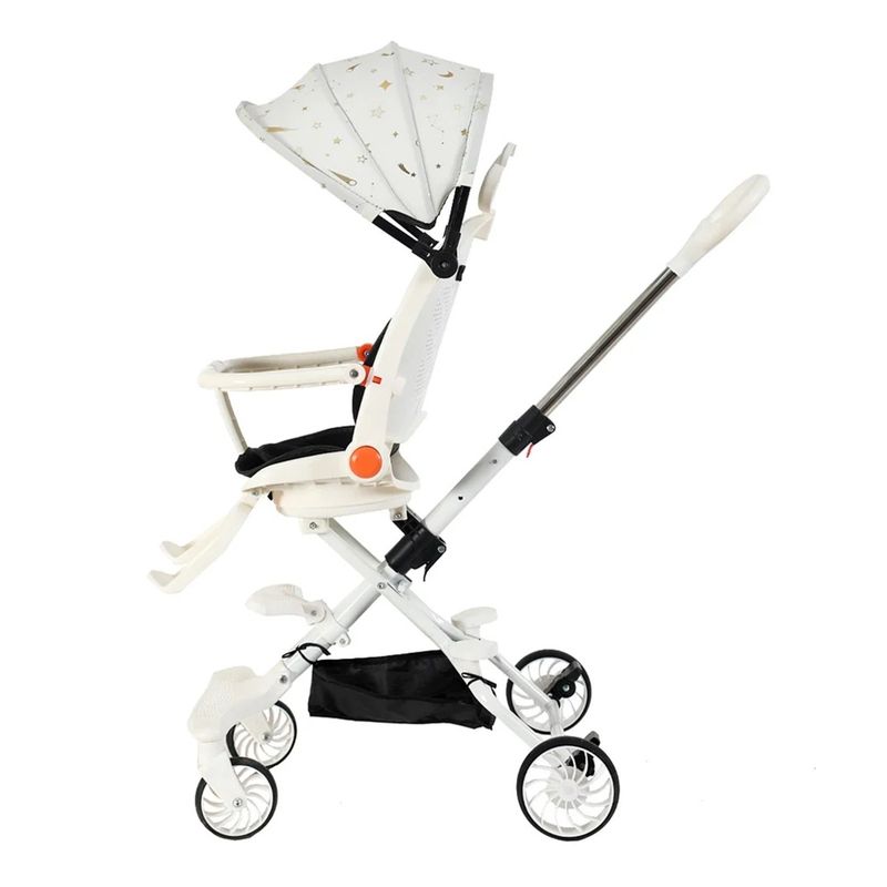 Jucarii, Copii si Bebe - Carucioare si articole de transport - Carucioare - Carucioare sport - Carucior Sport Pliabil KD-2012 Reversibil 360° pentru copii, 6–36 luni, alb - Infinity.ro