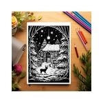 Carti si Birotica - Carti - Carti pentru copii - Carti de colorat - Carte de colorat antistres , 30 de ilustratii Beautiful Christmas Nights, 66 pagini, A5 - Infinity.ro