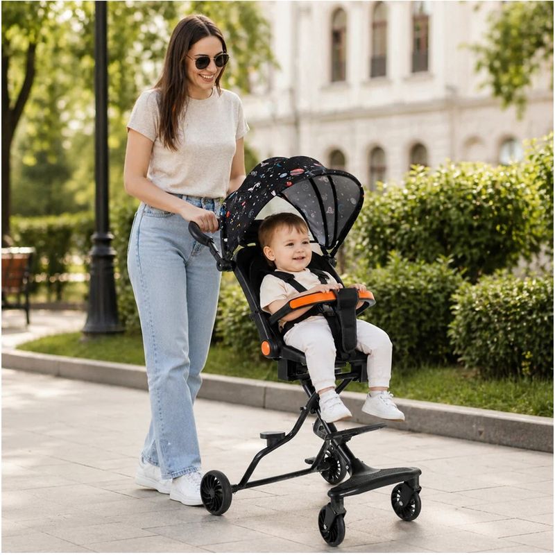 Jucarii, Copii si Bebe - Carucioare si articole de transport - Carucioare - Carucioare sport - Carucior Sport Pliabil KD-2010 pentru copii, ideal pentru calatorii, 6–36 luni, multicolor - Infinity.ro