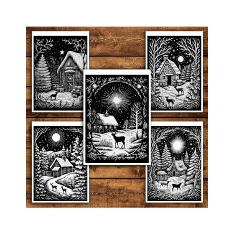 Carti si Birotica - Carti - Carti pentru copii - Carti de colorat - Carte de colorat antistres , 30 de ilustratii Craciun Calduros, 66 pagini, A5 - Infinity.ro