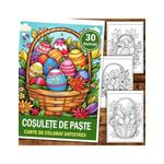 Carti si Birotica - Carti - Carti pentru copii - Carti de colorat - Carte de colorat antistres , 30 de ilustratii Cosulete de Pasti, 106 pagini, A5 - Infinity.ro