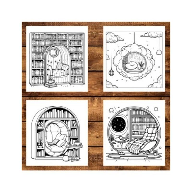 Carti si Birotica - Carti - Carti pentru copii - Carti de colorat - Carte de colorat antistres , 30 de ilustratii Coltisoare Cozy, 66 pagini, A5 - Infinity.ro