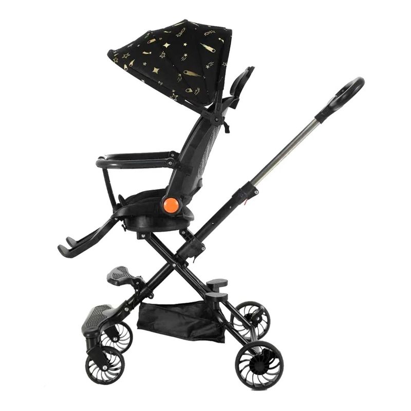 Jucarii, Copii si Bebe - Carucioare si articole de transport - Carucioare - Carucioare sport - Carucior Sport Pliabil KD-2012 Reversibil 360° pentru copii, 6–36 luni, negru - Infinity.ro