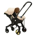 Jucarii, Copii si Bebe - Carucioare si articole de transport - Carucioare - Carucioare 2 in 1 - Carucior transformabil 2 in 1 pentru bebelusi, 0-18 luni, pana la 13 kg, crem - Infinity.ro