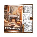 Carti si Birotica - Carti - Carti pentru copii - Carti de colorat - Carte de colorat antistres , 30 de ilustratii Interioare Boho, 66 pagini, A5 - Infinity.ro