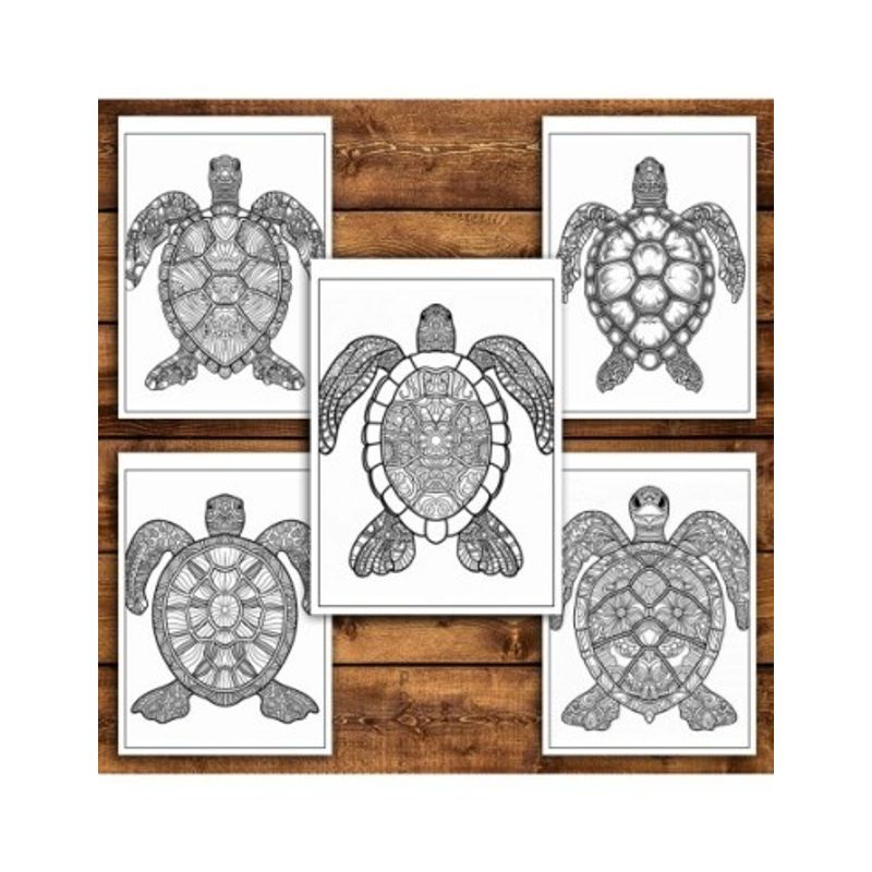 Carti si Birotica - Carti - Carti pentru copii - Carti de colorat - Carte de colorat antistres , 30 de ilustratii Mandala Broaste Testoase, 66 pagini, A5 - Infinity.ro