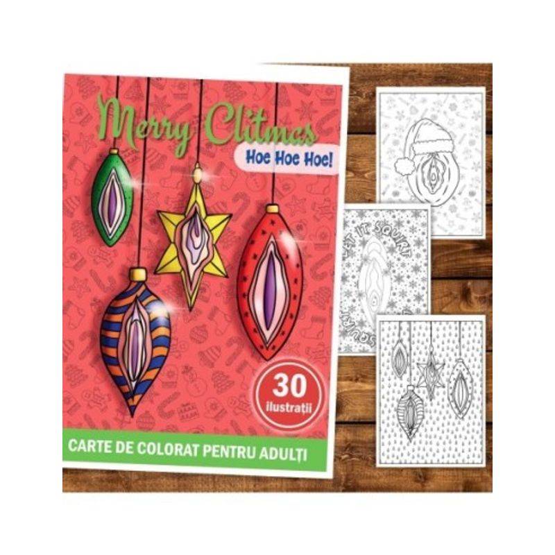 Carti si Birotica - Carti - Carti pentru copii - Carti de colorat - Carte de colorat antistres , 30 de ilustratii Merry Clitmas, 96 pagini, A5 - Infinity.ro