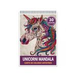 Carti si Birotica - Carti - Carti pentru copii - Carti de colorat - Carte de colorat antistres , 30 de ilustratii Unicorni Mandala, 66 pagini, A5 - Infinity.ro