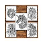 Carti si Birotica - Carti - Carti pentru copii - Carti de colorat - Carte de colorat antistres , 30 de ilustratii Unicorni Mandala, 66 pagini, A5 - Infinity.ro