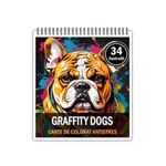 Carti si Birotica - Carti - Carti pentru copii - Carti de colorat - Carte de colorat antistres , 34 de ilustratii Graffity Dogs, 74 pagini, A5 - Infinity.ro