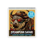 Carti si Birotica - Carti - Carti pentru copii - Carti de colorat - Carte de colorat antistres , 32 de ilustratii Steampunk Safari, 70 pagini, A5 - Infinity.ro