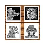 Carti si Birotica - Carti - Carti pentru copii - Carti de colorat - Carte de colorat antistres , 32 de ilustratii Steampunk Safari, 70 pagini, A5 - Infinity.ro
