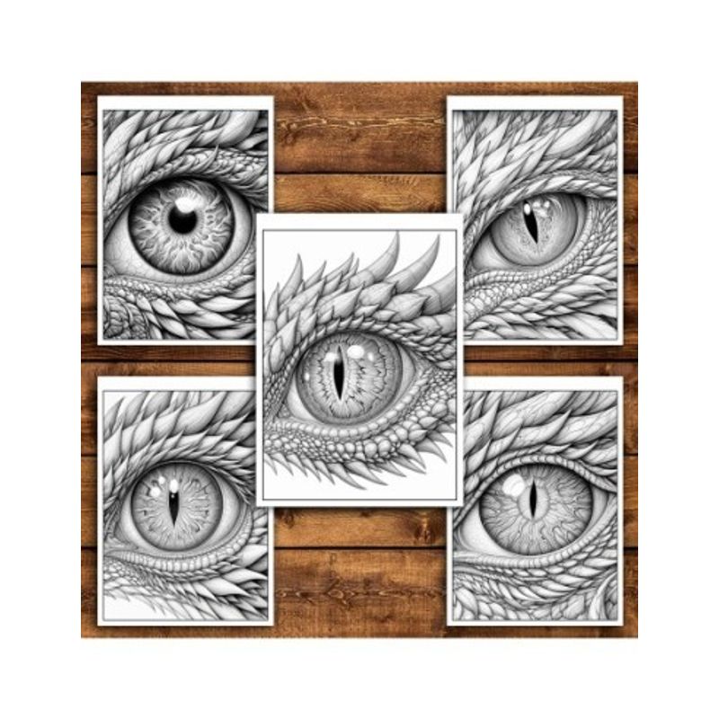 Carti si Birotica - Carti - Carti pentru copii - Carti de colorat - Carte de colorat antistres , 36 de ilustratii Ochi de Dragoni, 78 pagini, A5 - Infinity.ro