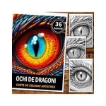 Carti si Birotica - Carti - Carti pentru copii - Carti de colorat - Carte de colorat antistres , 36 de ilustratii Ochi de Dragoni, 78 pagini, A5 - Infinity.ro