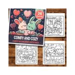 Carti si Birotica - Carti - Carti pentru copii - Carti de colorat - Carte de colorat antistres , 36 de ilustratii Comfy and Cozy, 78 pagini, A5 - Infinity.ro