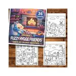 Carti si Birotica - Carti - Carti pentru copii - Carti de colorat - Carte de colorat antistres , 36 de ilustratii Fuzzy Hygge Friends - Volumul I, 78 pagini, A5 - Infinity.ro