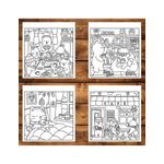 Carti si Birotica - Carti - Carti pentru copii - Carti de colorat - Carte de colorat antistres , 36 de ilustratii Fuzzy Hygge Friends - Volumul I, 78 pagini, A5 - Infinity.ro