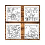 Carti si Birotica - Carti - Carti pentru copii - Carti de colorat - Carte de colorat antistres , 36 de ilustratii Fuzzy Hygge Friends - Volumul I, 78 pagini, A5 - Infinity.ro