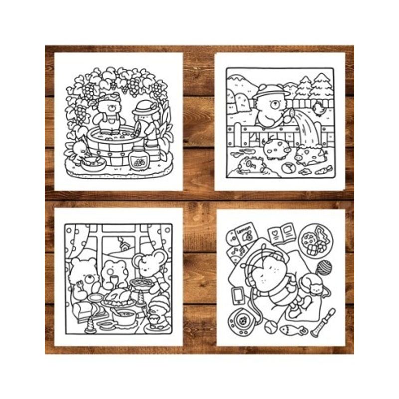 Carti si Birotica - Carti - Carti pentru copii - Carti de colorat - Carte de colorat antistres , 37 de ilustratii Comfy Days, 106 pagini, A5 - Infinity.ro