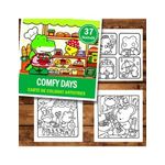 Carti si Birotica - Carti - Carti pentru copii - Carti de colorat - Carte de colorat antistres , 37 de ilustratii Comfy Days, 106 pagini, A5 - Infinity.ro