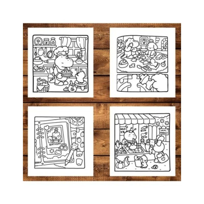Carti si Birotica - Carti - Carti pentru copii - Carti de colorat - Carte de colorat antistres , 37 de ilustratii Comfy Days, 106 pagini, A5 - Infinity.ro