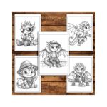 Carti si Birotica - Carti - Carti pentru copii - Carti de colorat - Carte de colorat antistres , 38 de ilustratii Dragoni cu stil, 84 pagini, A5 - Infinity.ro