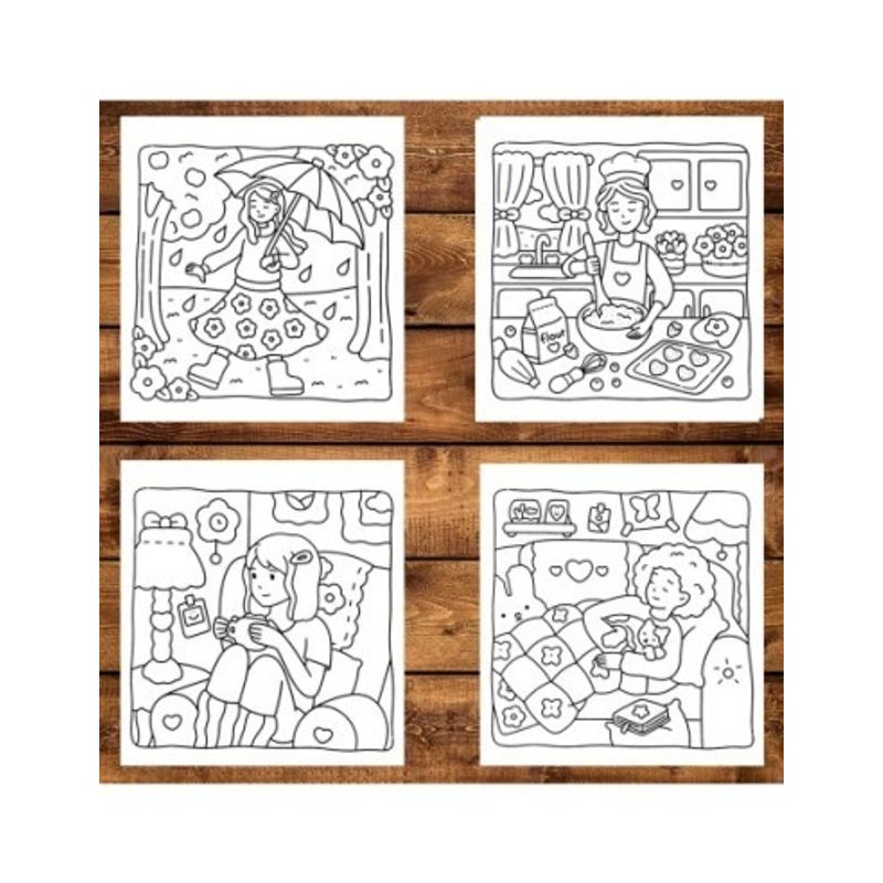 Carti si Birotica - Carti - Carti pentru copii - Carti de colorat - Carte de colorat antistres , 38 de ilustratii Moments of Calm, 82 pagini, A5 - Infinity.ro