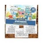 Carti si Birotica - Carti - Carti pentru copii - Carti de colorat - Carte de colorat antistres , 40 de ilustratii Apartamente - Volumul II, 86 pagini, A5 - Infinity.ro